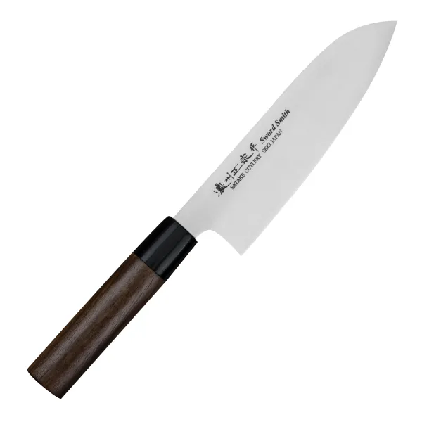 Satake Cutlery Mfg Kenta Walnut Nóż Santoku 17 cm