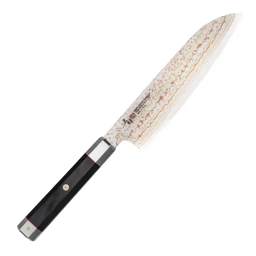Mcusta Zanmai Phoenix Black Limited VG-10W Damascus Nóż Santoku 18 cm