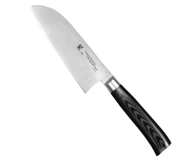 Tamahagane San Black VG-5 Nóż Santoku 12 cm