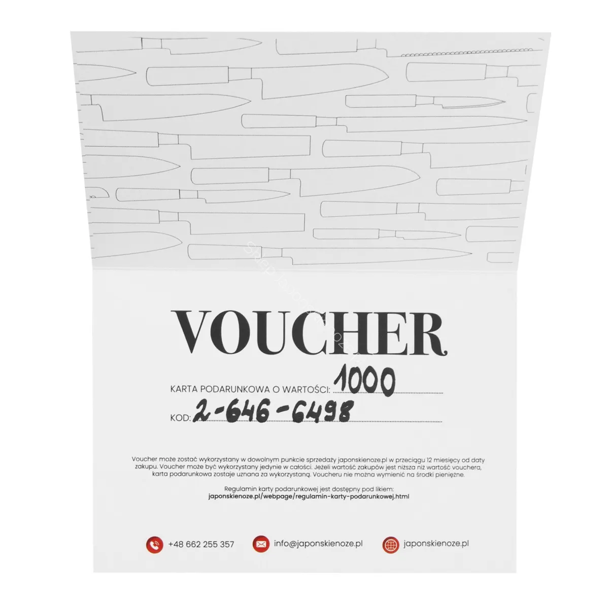 Voucher prezentowy na zakup - kwota do wyboru