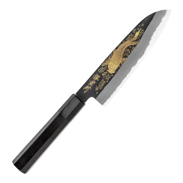 Sakai Takayuki Shirogami#2 Gold Carp Nóż Santoku 18 cm