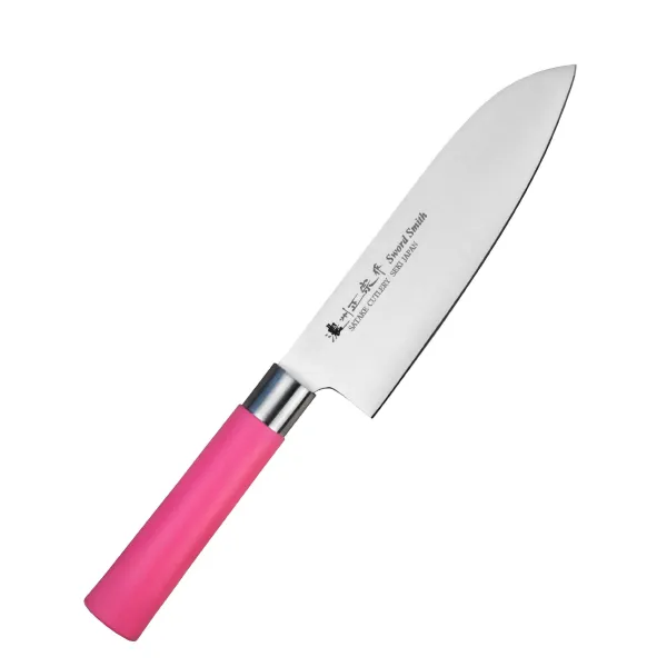 Satake Macaron Pink Nóż Santoku 17 cm