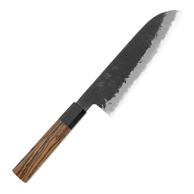 Mutsumi Hinoura Shirogami#2/Iron Nashiji Nóż Santoku 18 cm