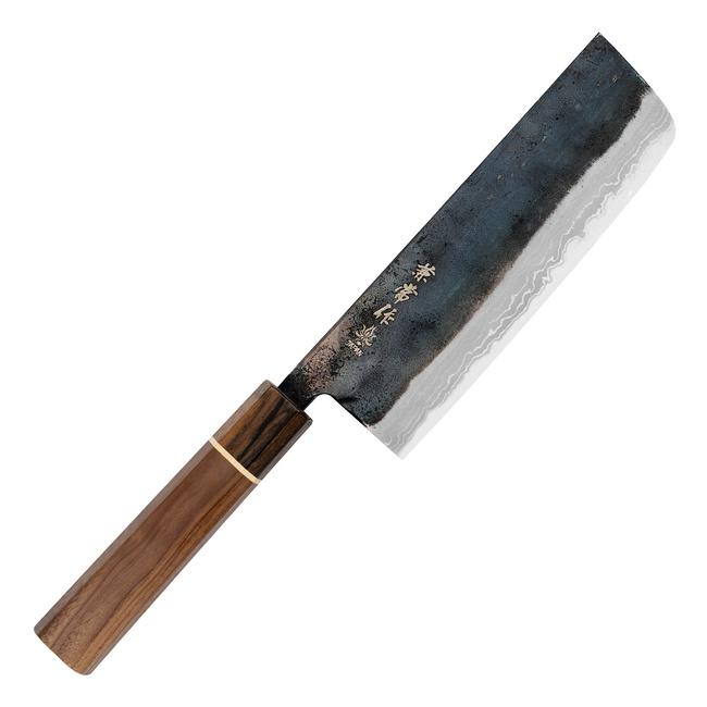 Kanetsune Shirogami#2 Damascus MATSU-ZUMI-YAKI Nóż Nakiri 16 cm