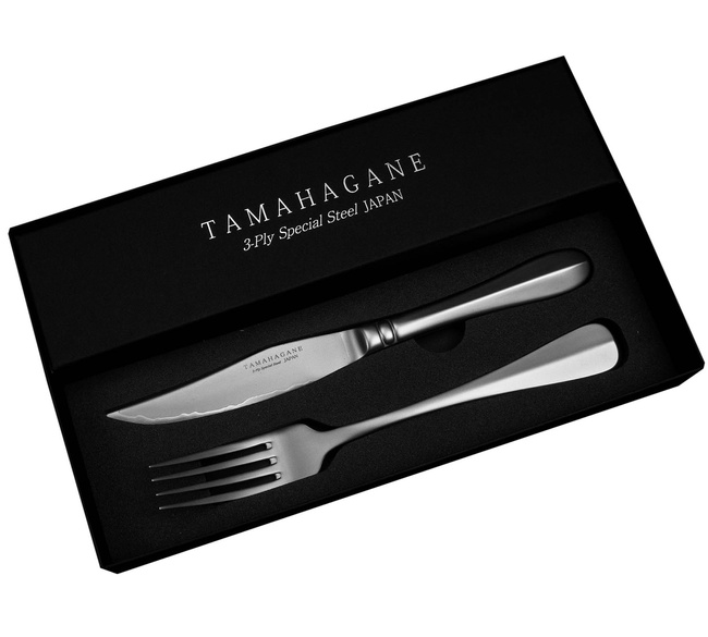 Tamahagane Zestaw 4 Noże+ 4 widelce do steków