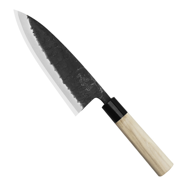 Ittetsu Forge Black Shirogami#2 Nóż Deba 16,5 cm Leworęczny
