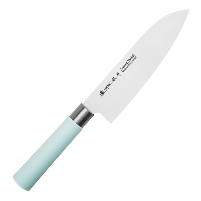 Satake Macaron Blue Nóż Santoku 17 cm