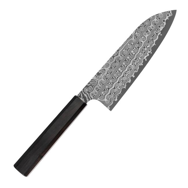 Nigara Hamono Anmon SG2 Damascus Nóż Santoku 17 cm