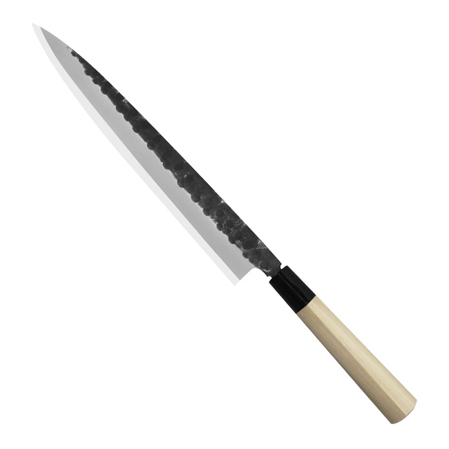 Ittetsu Forge Black Shirogami#2 Nóż Yanagiba 24 cm Leworęczny