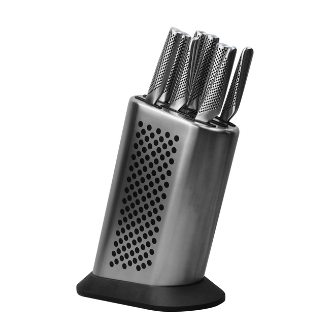 Blok na 8 noży Czarny Kropki | Global G-888D