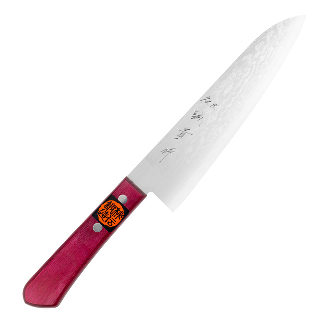 Shigeki Tanaka VG-10 Damascus Pink Nóż Szefa kuchni 18 cm